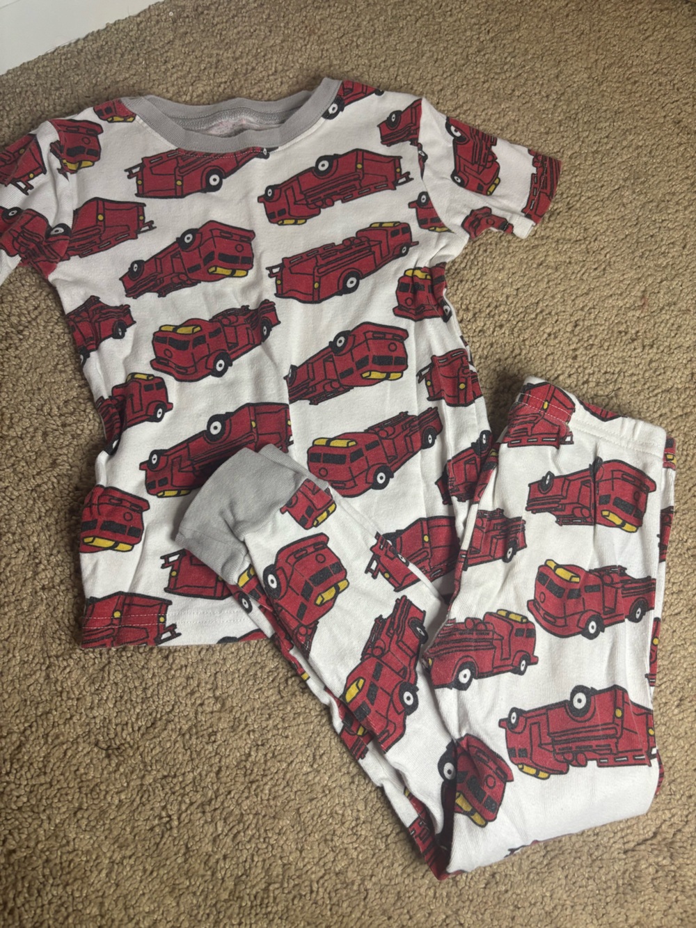 Carter's White One-Piece with Red Car Print